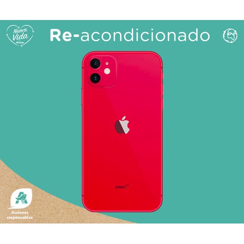 Apple iPHONE 11 128GB rojo (REACONDICIONADO), 15,4cm (6,1").