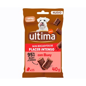Snack perro mini bocaditos intensos ternera 40 gr.