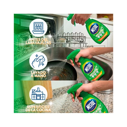 MISTOL Lavavajillas triple acción pistola 500ml