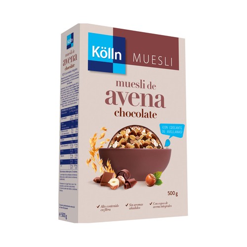 KÖLLN Cereales muesli con copos de avena integrales y pepitas de chocolate KöLLN 500 g.