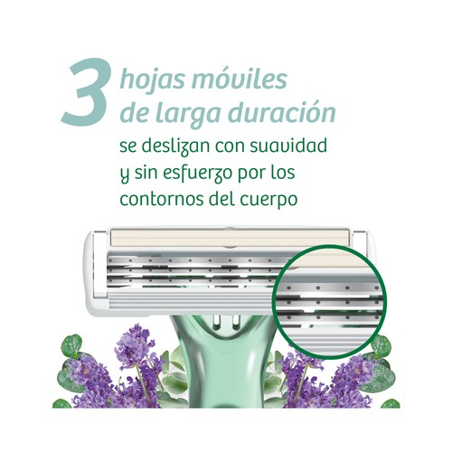 BIC Soleil escape Maquinilla desechable para depilación femenina con cabezal de 3 hojas 3 uds.