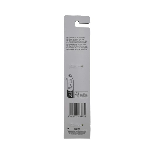 PRODUCTO ALCAMPO Collar de perro (2 cm.) reflectante, para perros S/M 36 - 44 cm.