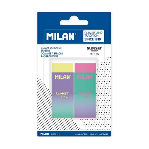 Set 2 gomas de borrar Sunset Edition MILAN.