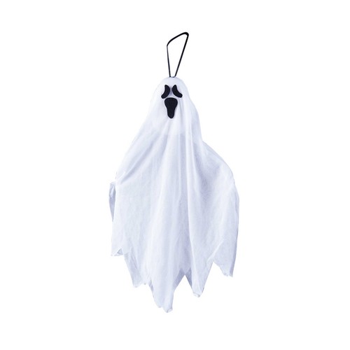 Colgante 50 cm plástico, fantasma con luz de Halloween. RUBIES