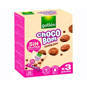 GULLÓN Mini cookies sin gluten chocobom 120 gr.