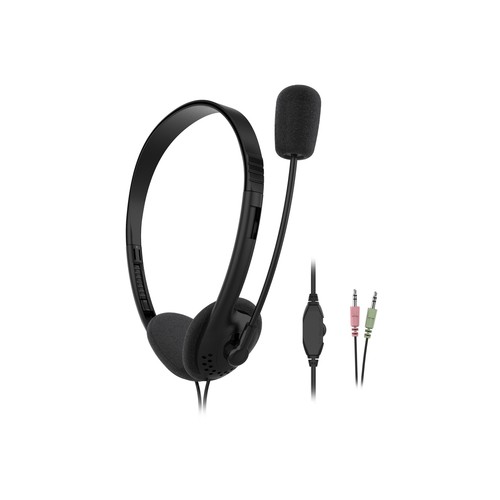 Auriculares diadema con cable QILIVE, color negro, con microfono