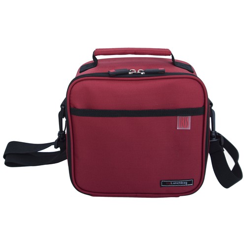 Bolsa porta alimentos color rojo más 2 tapers herméticos, de 0,6 y 0,8l., Classic Lunch bag IRIS.