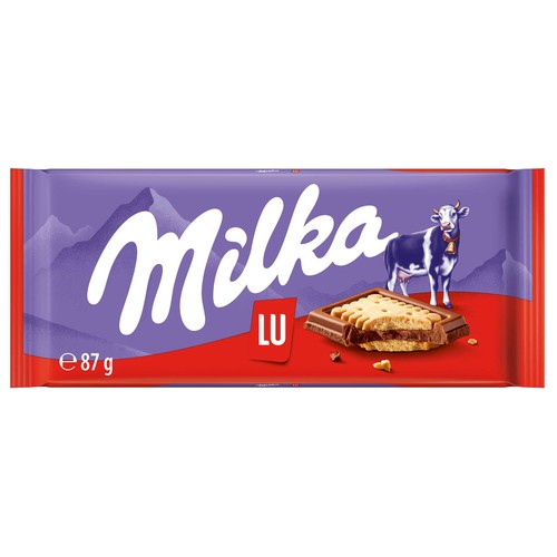 MILKA Chocolate con leche y galleta sandwich Lu 87 g.