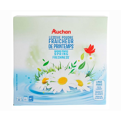 PRODUCTO ALCAMPO Detergente en polvo fresco y limpio 40 lav 2 Kg.