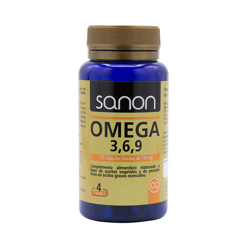 Complemento alimenticio a base de aceites vegetales y de pescado SANON 110 Cápsulas.
