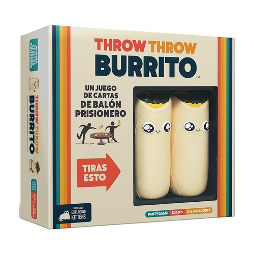 Juego de mesa de cartas Throw Throw Burrito, de 2 a 6 jugadores, ASMODEE.
