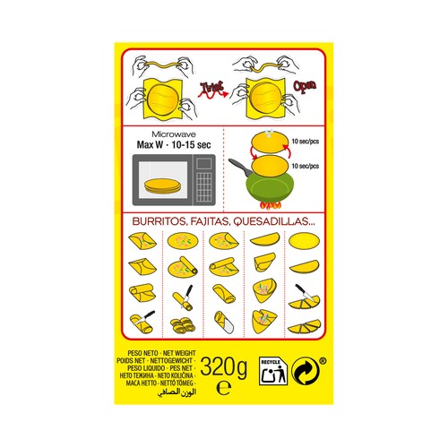 ZANUY Tortillas de harina de trigo 8 uds.