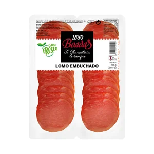 SOLARIEGO Lomo embuchado, sin gluten y cortado en finas lonchas SOLARIEGO 2 x 40 g.