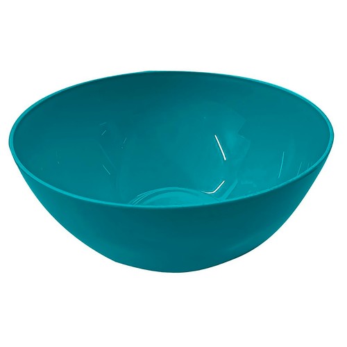 Ensaladera reutilizable color azul 28cm., ACTUEL.