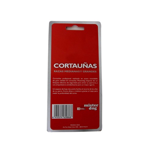 MISTER DOG Cortauñas para perros de talla mediana y grande MISTER DOG 1 ud.