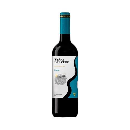 VIÑAS DEL VERO  Vino tinto roble con D.O.P.  Somontano botella de 75 cl.