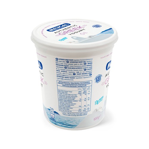 MEVGAL Yogur griego natural desnatado 0% 900 g.