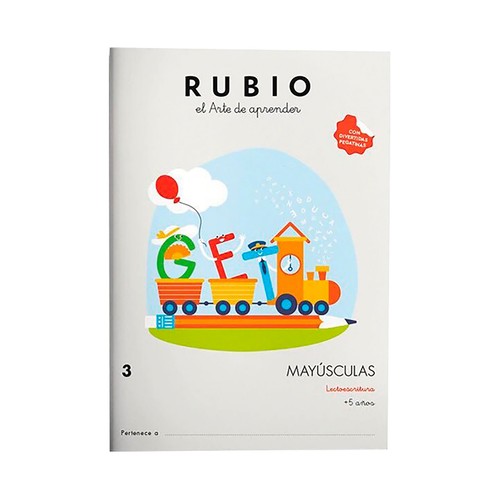 Mayúsculas 3, 5 años, El arte de aprender, VV. AA. Género: actividades. Editorial Rubio.