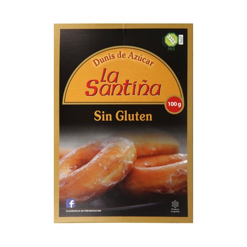 LA SANTIÑA Rosquilla de azucar, congelada y elaborada sin gluten LA SANTIÑA 100 g.