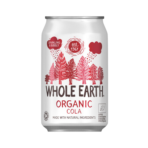 WHOLE EARTH Refresco bio de cola, 330 ml.