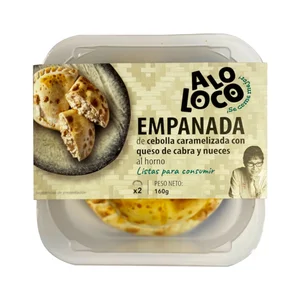 Empanadas queso cabra, nueces y cebolla caramel. 2 x 80 g.