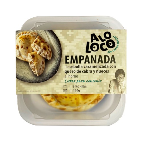 Empanadas queso cabra, nueces y cebolla caramel. 2 x 80 g.