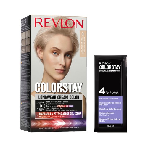 REVLON Colorstay Coloración permanente tono 01 Rubio extra claro ceniza.