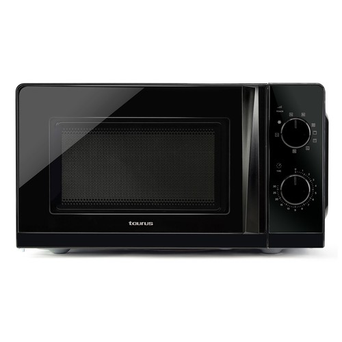 Microondas con grill TAURUS Ready Black Grill, color negro, capacidad 20L, potencia 700W, grill: 900W.