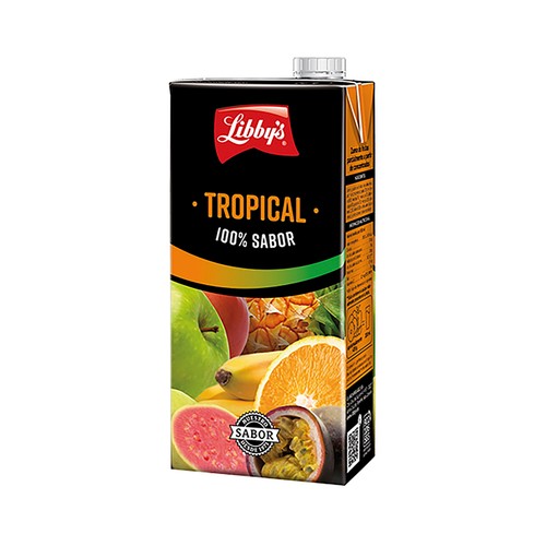 LIBBY"S Zumo cocktail tropical 100 % LIBBY"S brick de 1 l.