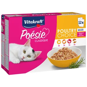 VITAKRAFT Pienso húmedo para gatos en bolsa a base de aves VITAKRAFT Poesie 12x85 gr.