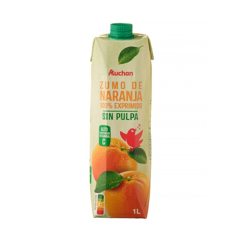 PRODUCTO ALCAMPO Zumo de naranja 100 % exprimido sin pulpa 1 l.