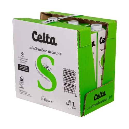 Leche desnatada de vaca 6 x 1 l.