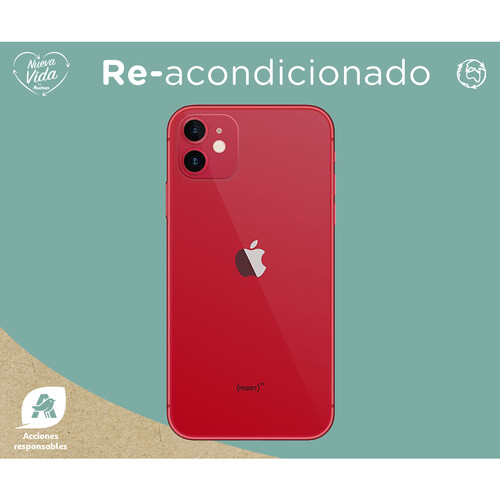 Apple iPHONE 11 64GB rojo (REACONDICIONADO), pantalla 15,4cm (6,1
