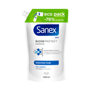 SANEX Biomeprotect dermo Gel de ducha o baño probiótico, para piel normal recambio 1 l.