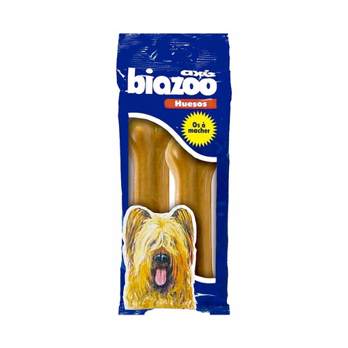 Alcampo BIOZOO MASCOTAS Hueso prensado de cuero BIOZOO 12 cm x 2 uds