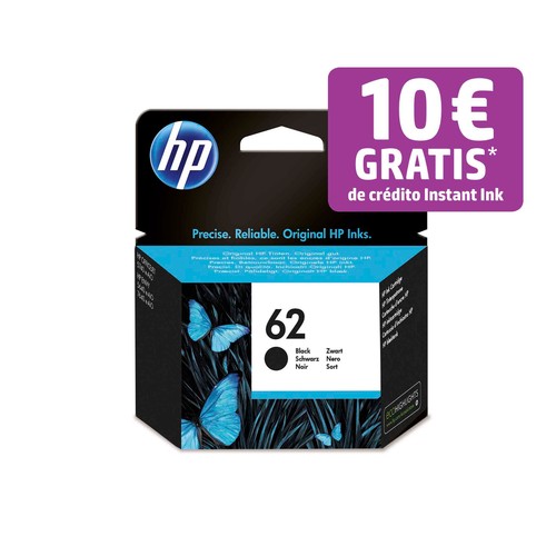 Cartucho de tinta original HP 62 C2P04AE, negro..