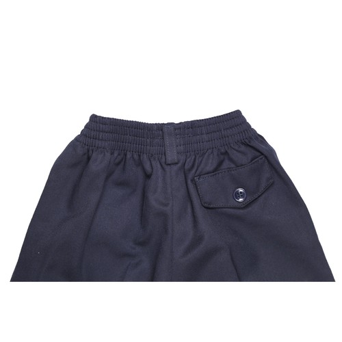 Pantalón de uniforme premium con cintura elástica azul marino, talla 3.