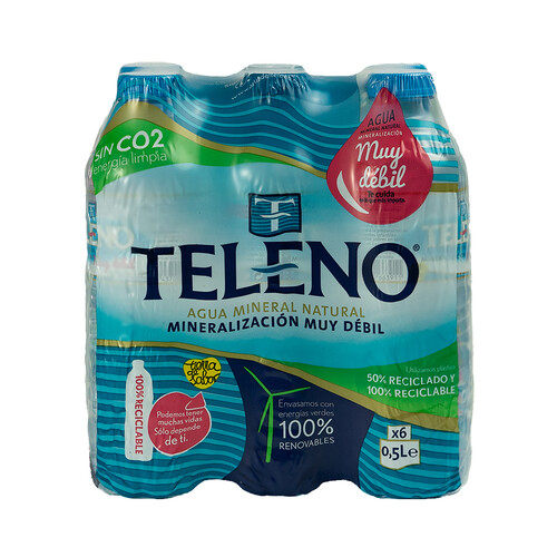 Agua mineral TELENO pack 6 uds. x 50 cl.