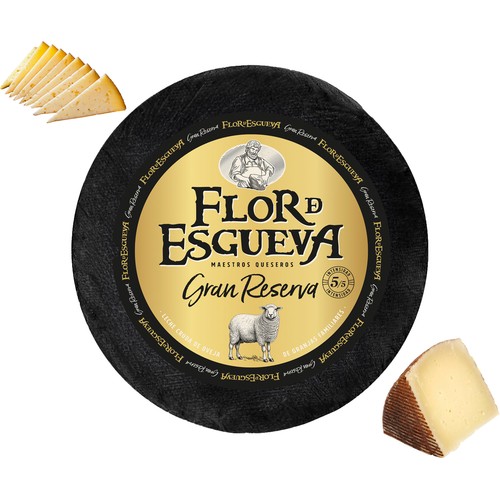 FLOR DE ESGUEVA Queso de oveja Gran Reserva elaborado con leche cruda. - Tapeo 3 a 5 mm