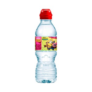 Agua mineral con tapón sport botella de 330 ml.