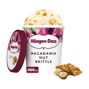 HÄAGEN-DAZS Tarrina de helado de vainilla con nueces de macadamia y trocitos de caramelo 460 ml.