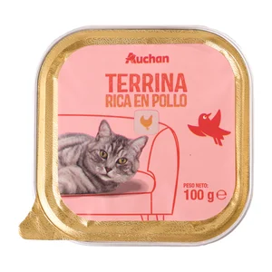PRODUCTO ALCAMPO Alimento completo para gatos adultos, rico en pollo 100 g.