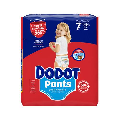 DODOT Pants (braguitas) de aprendizaje talla 7 (+17 kg) 23 uds.