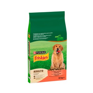Comida para perros adultos sabor a carne 10 kg.