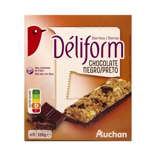 PRODUCTO ALCAMPO Cereales en barritas chocolate caramelo PRODUCTO ALCAMPO Deliform x6 126 gr.