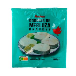 Imagen de AUCHAN Merluza en rodajas grandes 600 g. Producto Alcampo