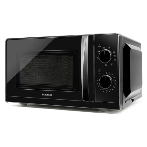 Microondas con grill TAURUS Ready Black Grill, color negro, capacidad 20L, potencia 700W, grill: 900W.