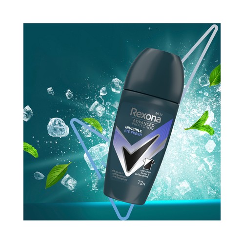 REXONA Men advanced protection ice fresh Desodorante roll on para hombre, que no mancha la ropa 50 ml.