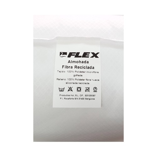 Almohada de fibra 70cm, firmeza media, FLEX.