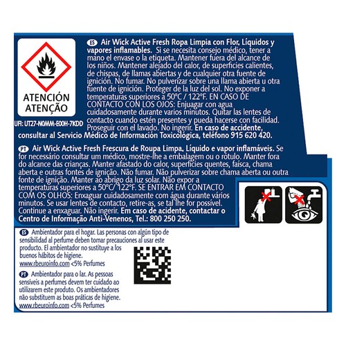 AIRWICK Ambientador autospray aparato + recambio ropa limpia 228ml